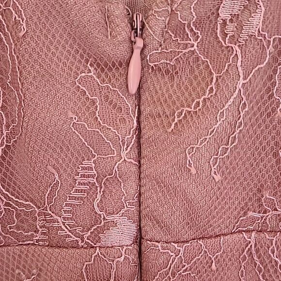 Lulus Fueled by Love Mauve Pink Lace Mini Skater Dress Size S - Picture 11 of 15